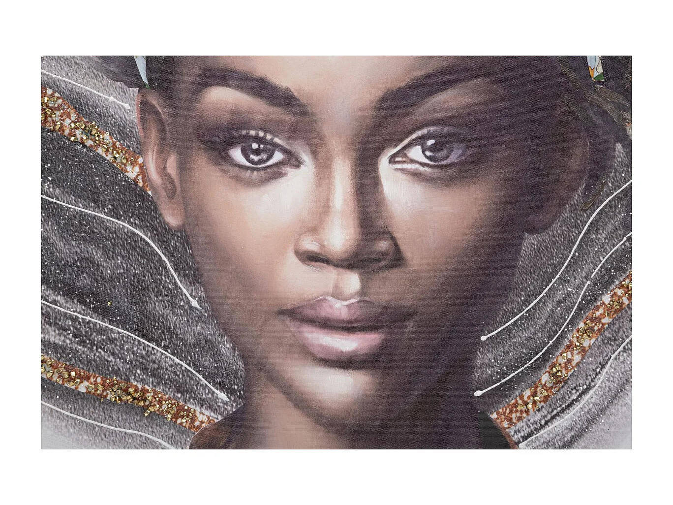 Toile Imprimée Déco "Naomie" 100x100cm Multicolore