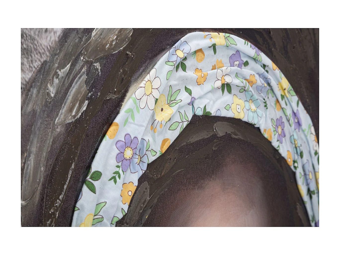 Toile Imprimée Déco "Naomie" 100x100cm Multicolore