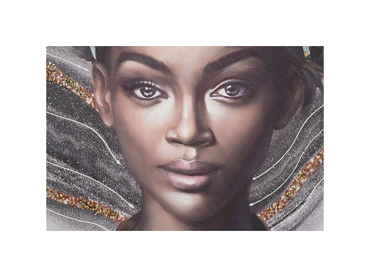 Toile Imprimée Déco "Naomie" 100x100cm Multicolore