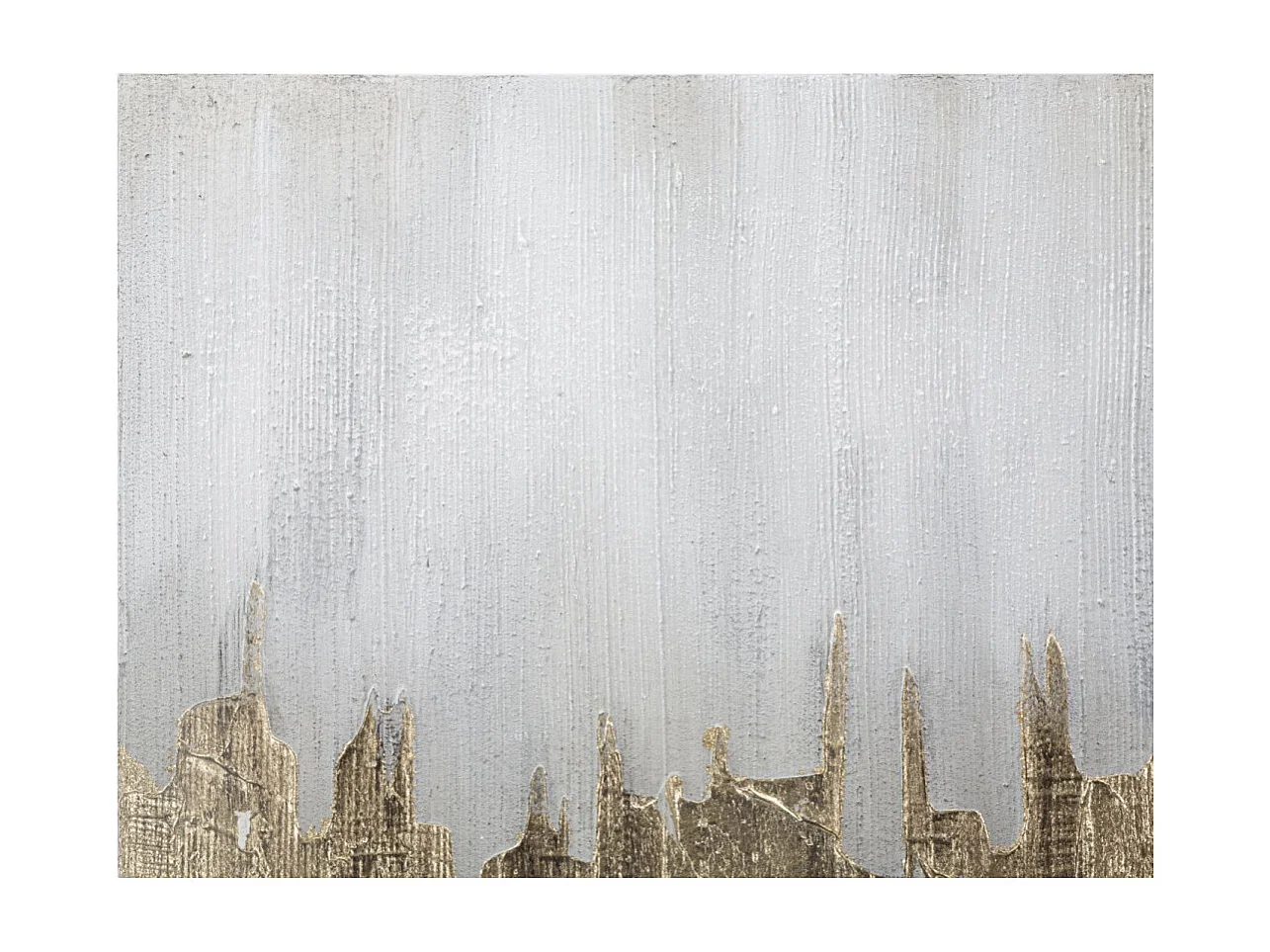 Toile Peinture Déco "Goldage" 80x100cm Multicolore