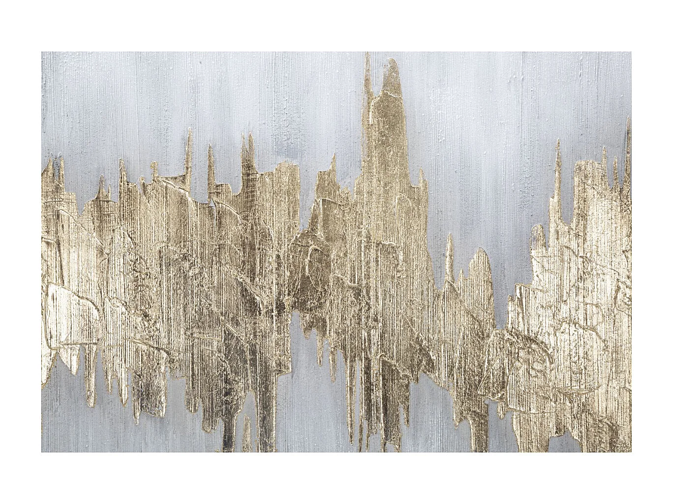 Toile Peinture Déco "Goldage" 80x100cm Multicolore