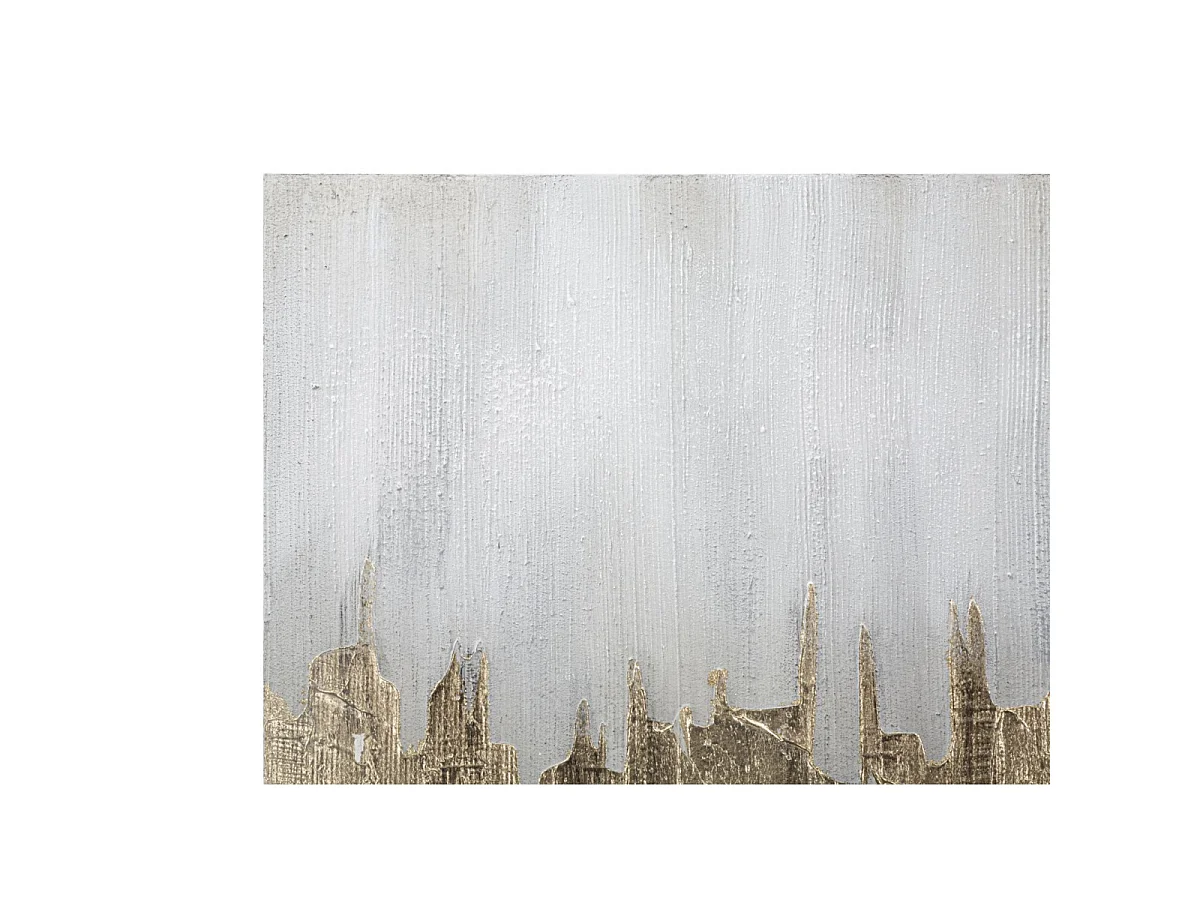 Toile Peinture Déco "Goldage" 80x100cm Multicolore