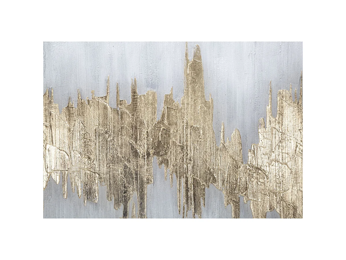 Toile Peinture Déco "Goldage" 80x100cm Multicolore