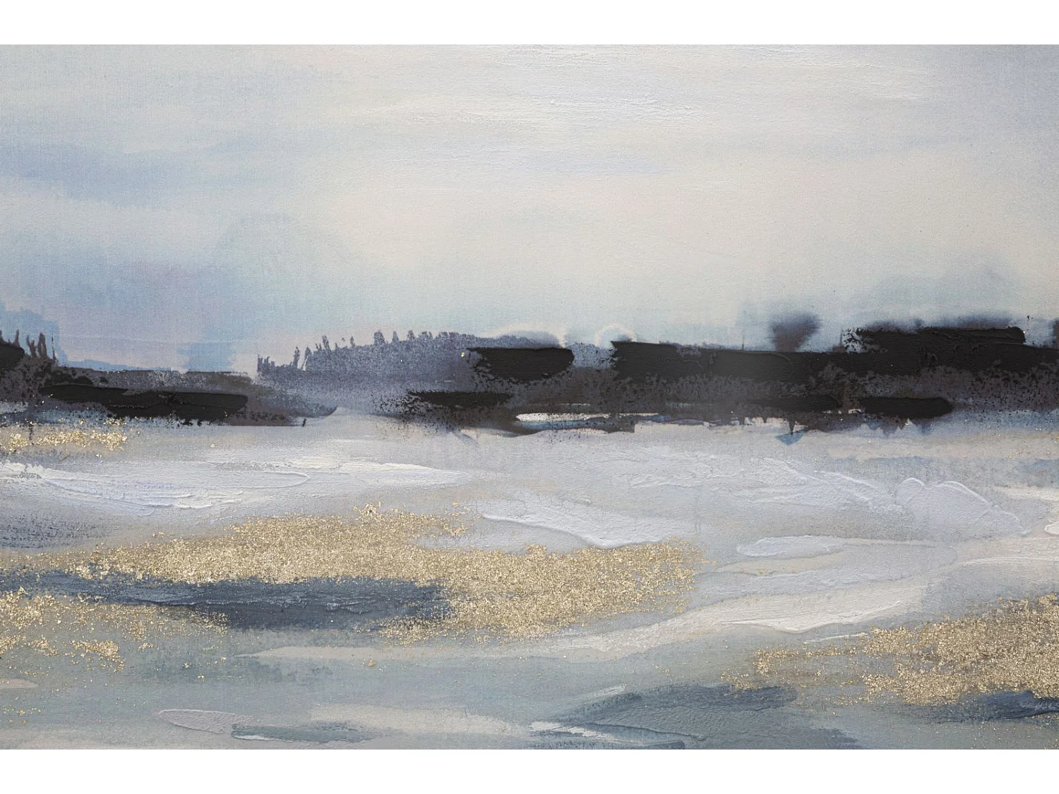 Tableau abstrait multicolore sur toile 120x2,8x60 cm