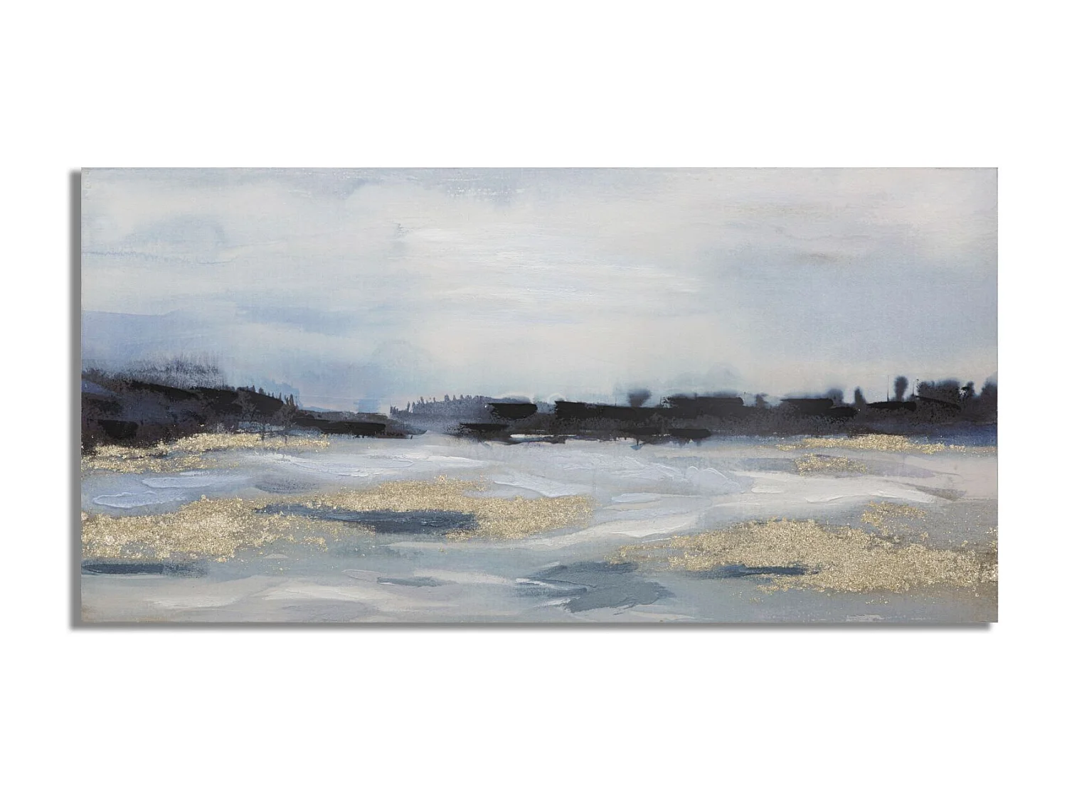 Tableau abstrait multicolore sur toile 120x2,8x60 cm