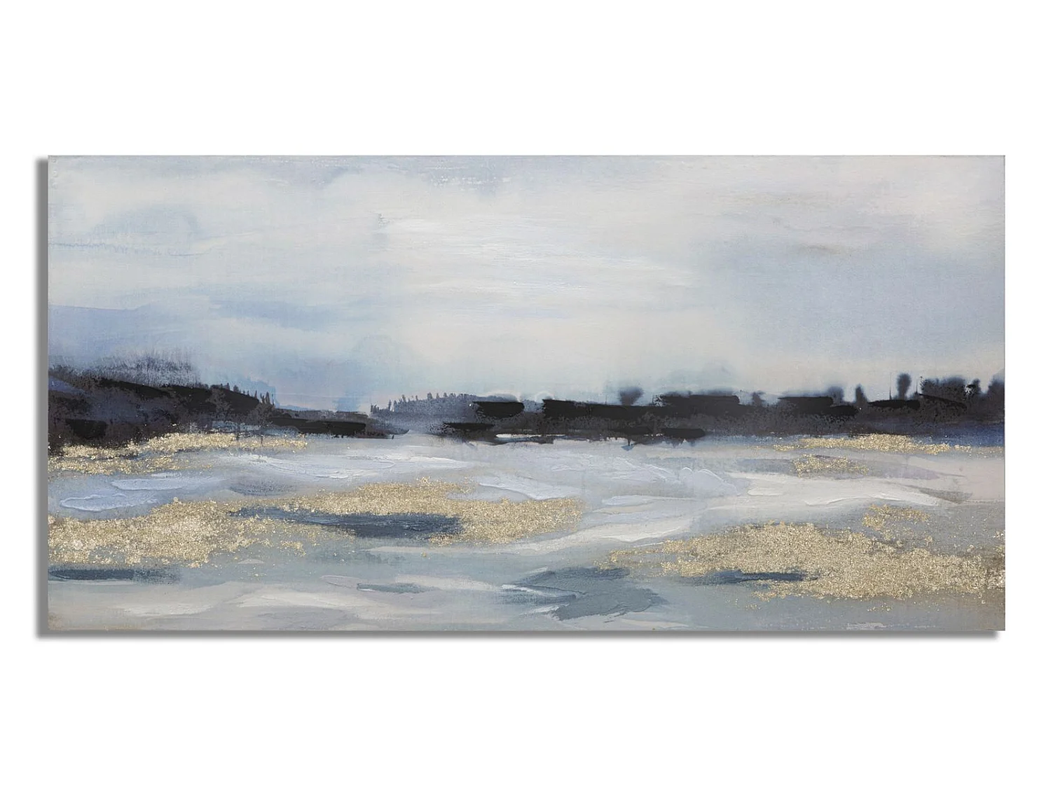 Tableau abstrait multicolore sur toile 120x2,8x60 cm