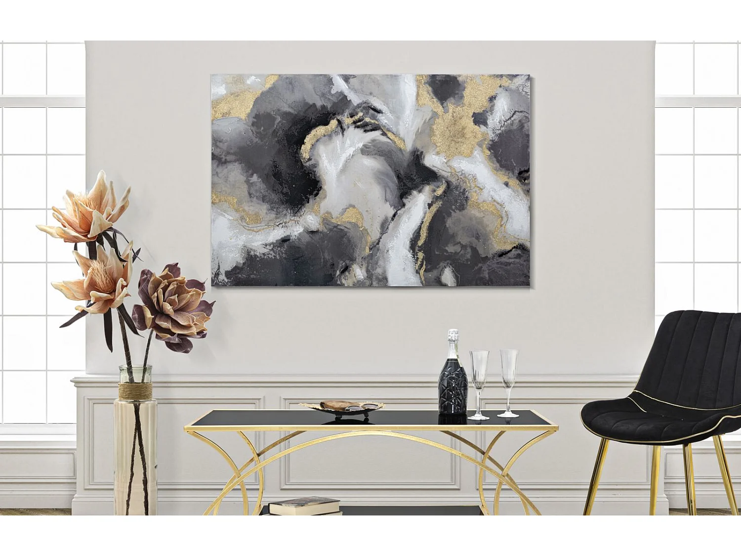 Toile Peinture Déco "Richy" 80x120cm Multicolore