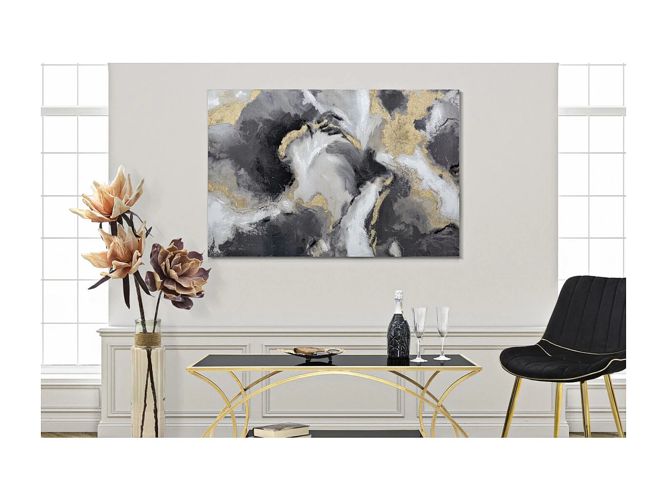 Toile Peinture Déco "Richy" 80x120cm Multicolore