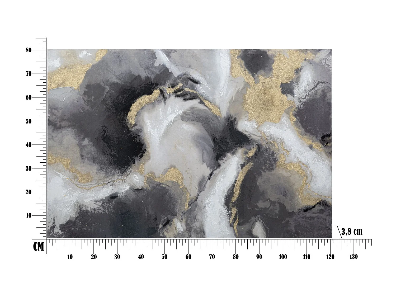 Toile Peinture Déco "Richy" 80x120cm Multicolore