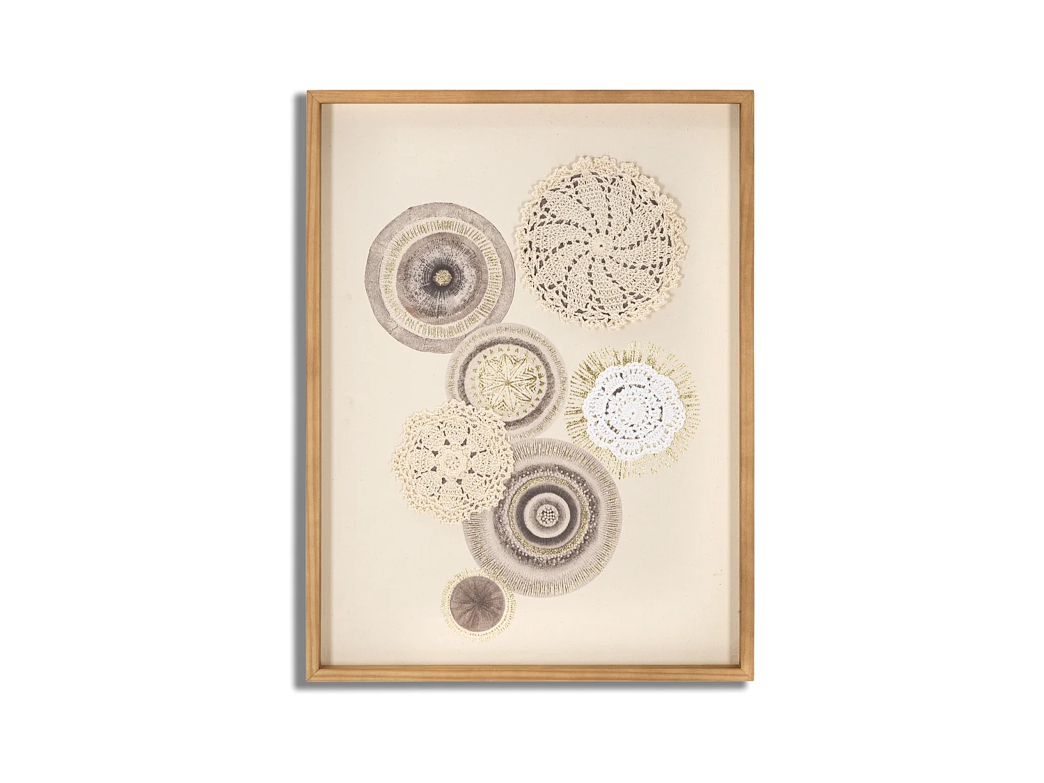 Tableau Imprimé Déco "Circly" 45x60cm Marron