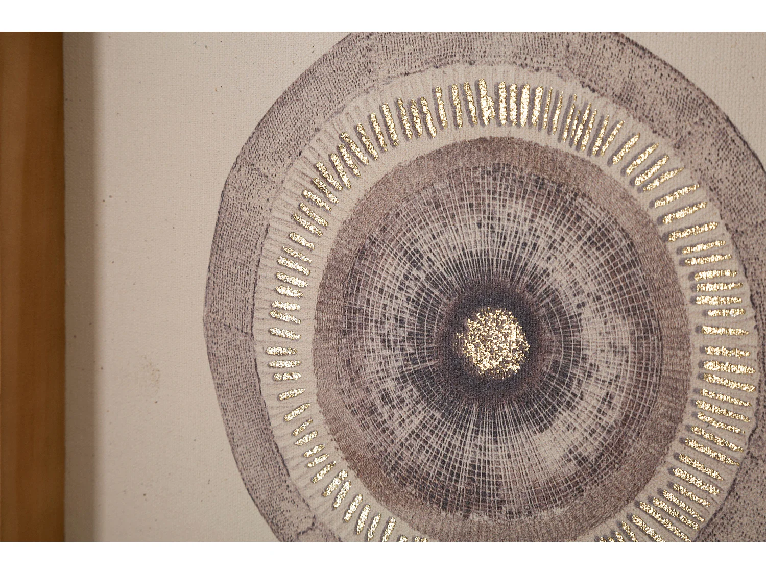 Tableau Imprimé Déco "Circly" 45x60cm Marron