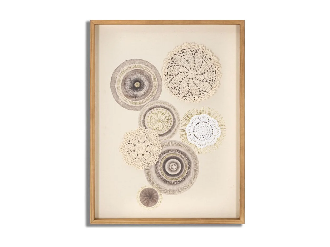 Tableau Imprimé Déco "Circly" 45x60cm Marron