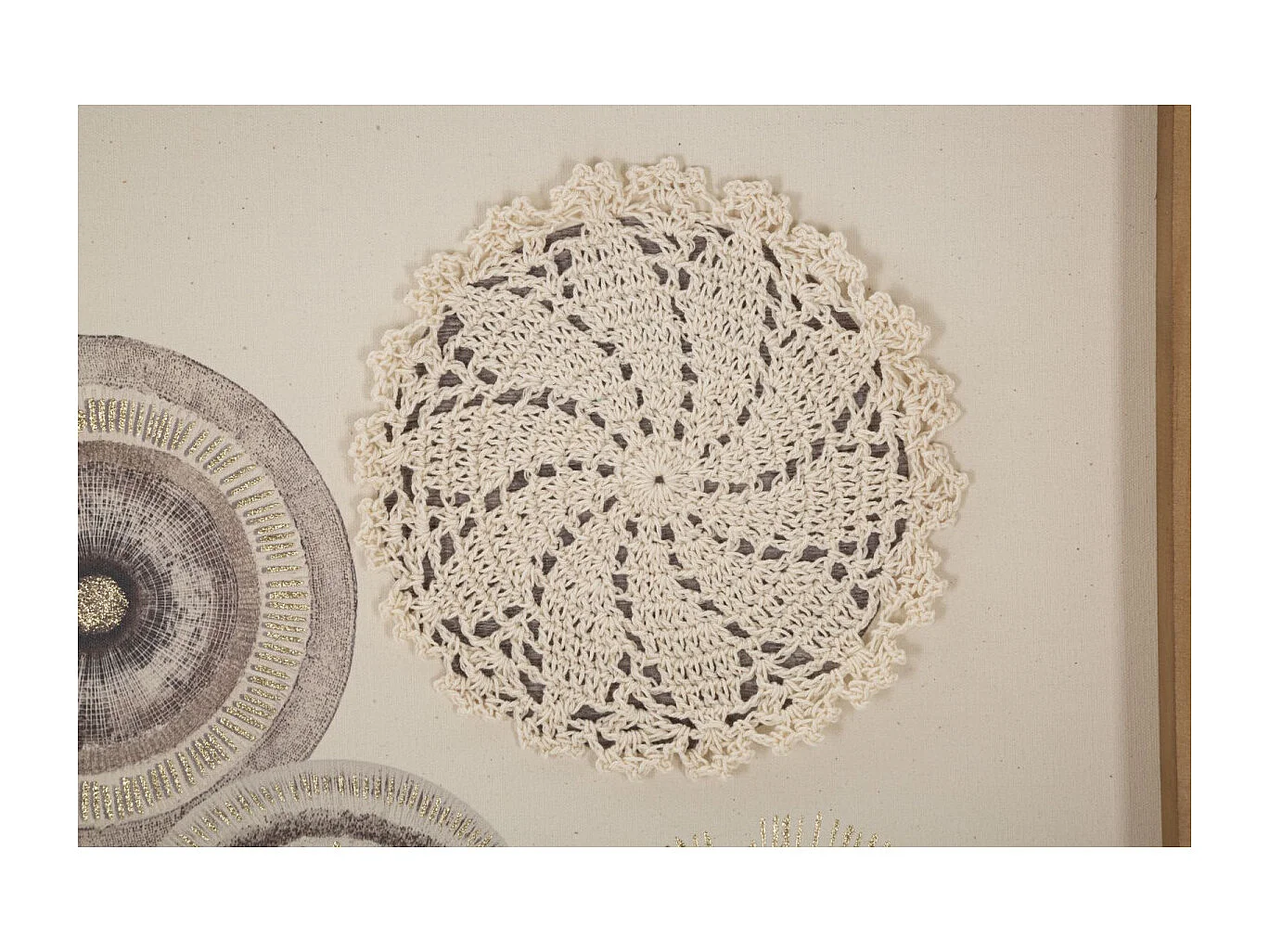 Tableau Imprimé Déco "Circly" 45x60cm Marron