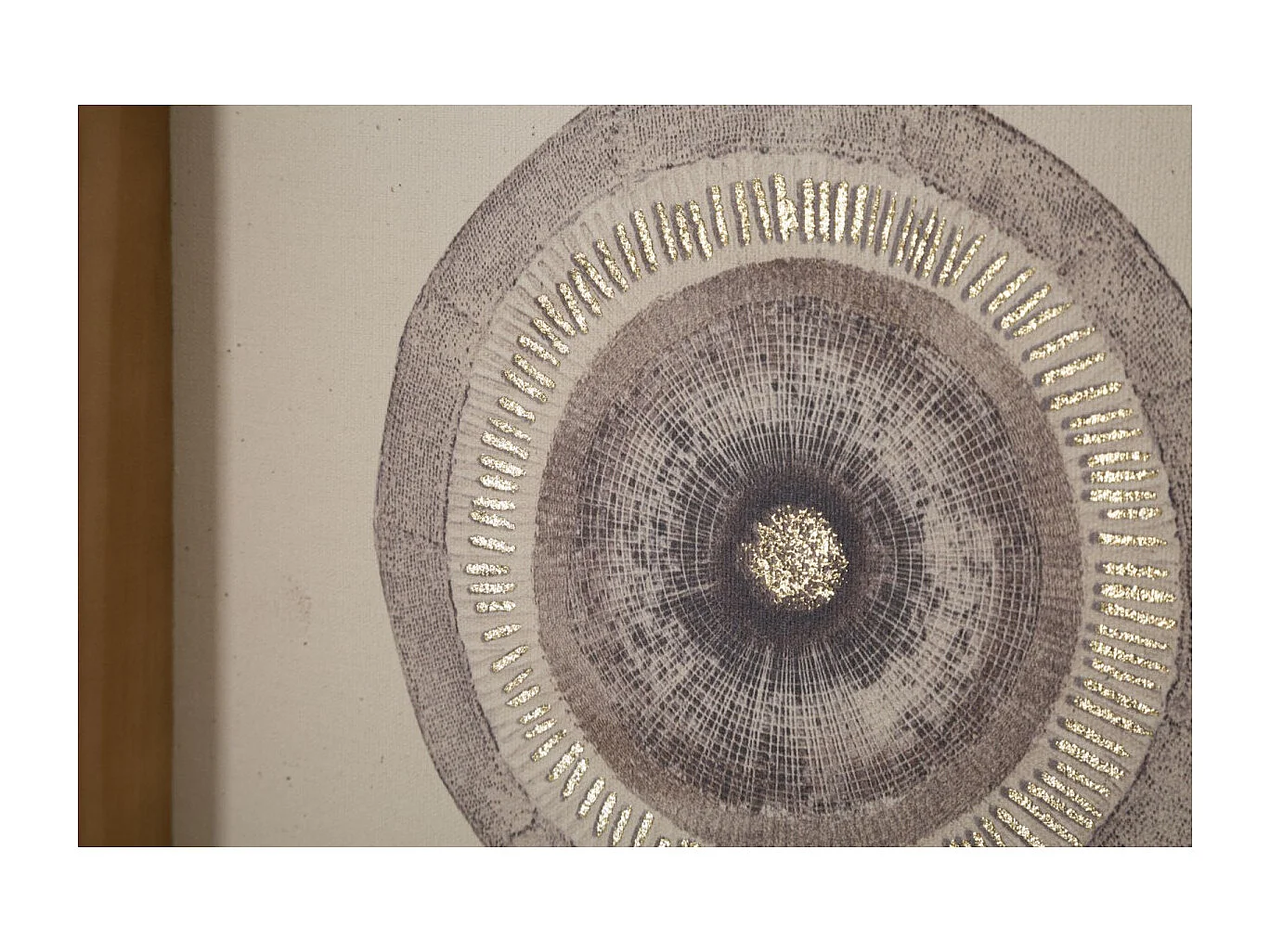 Tableau Imprimé Déco "Circly" 45x60cm Marron