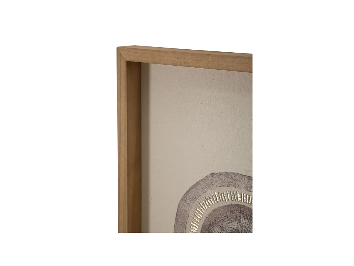 Gemälde auf Leinwand mit Rahmen abstrakt mit Applikationen 45x3,2x60 cm