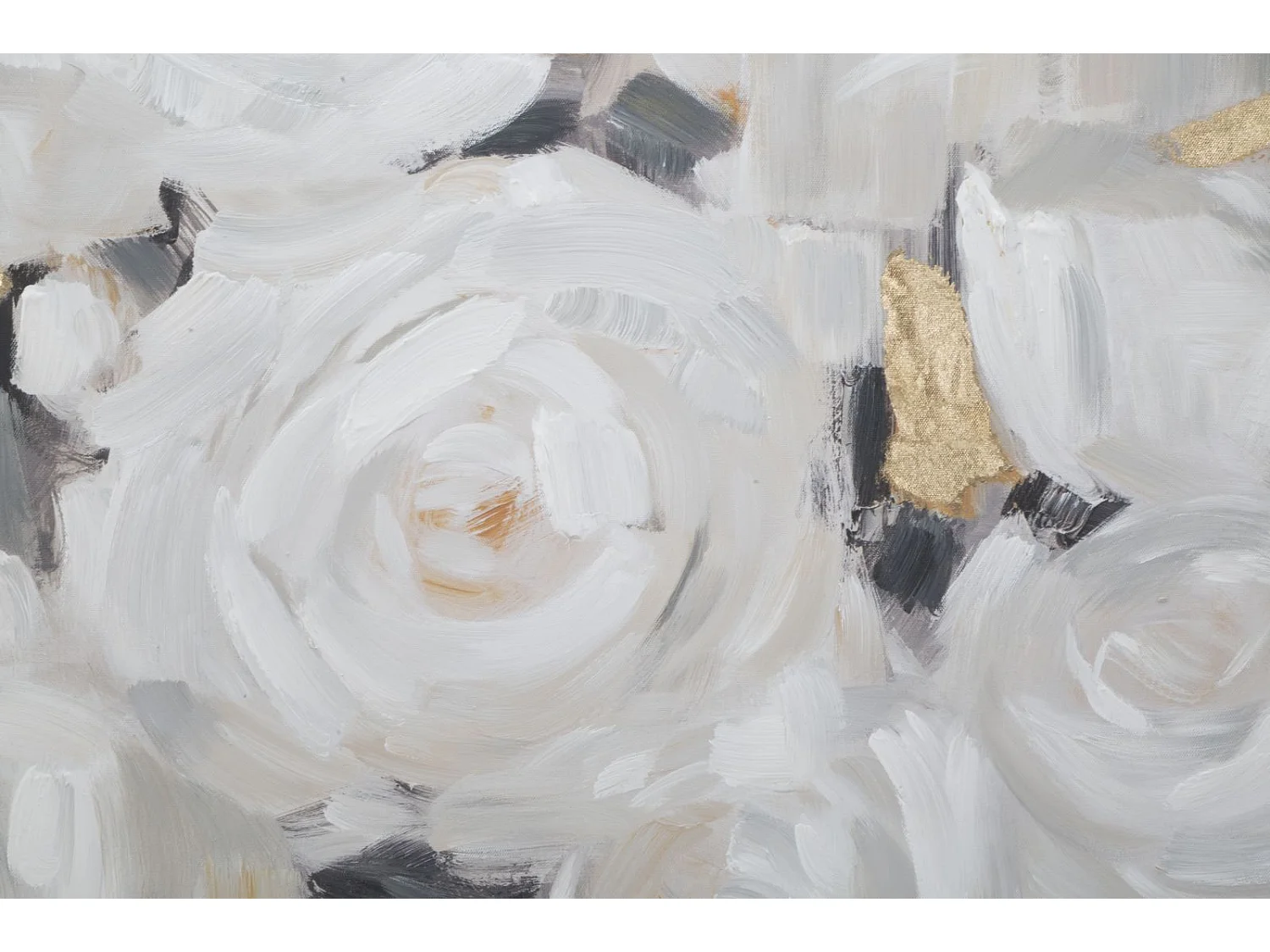 Dipinto su tela multicolore fiori cm 90x3,7x90