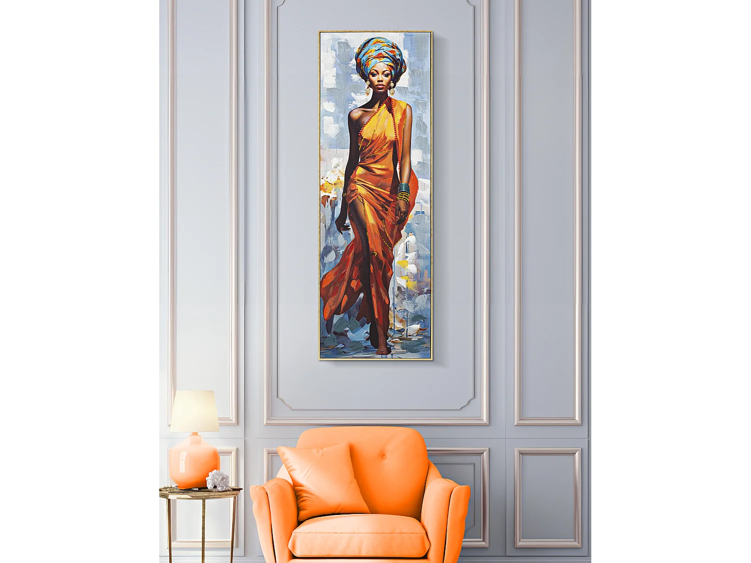 Tableau Déco "Daphne" 52x152cm Multicolore