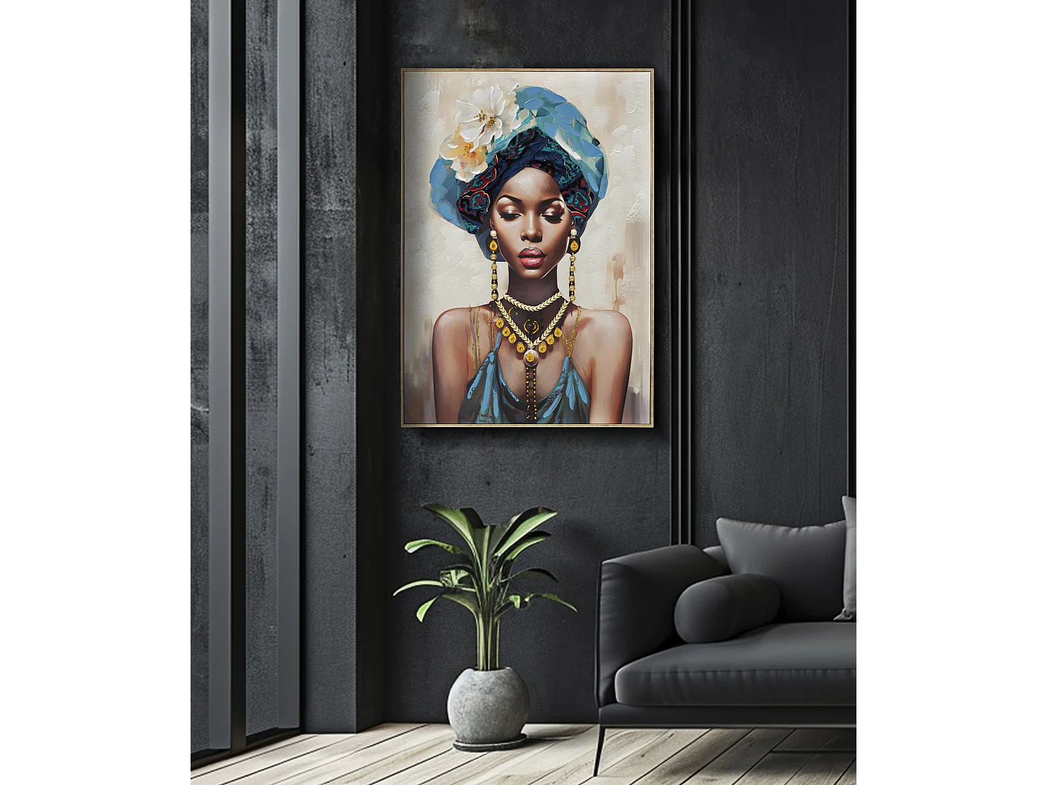 Tableau Déco "Ayda Face" 72x102cm Multicolore