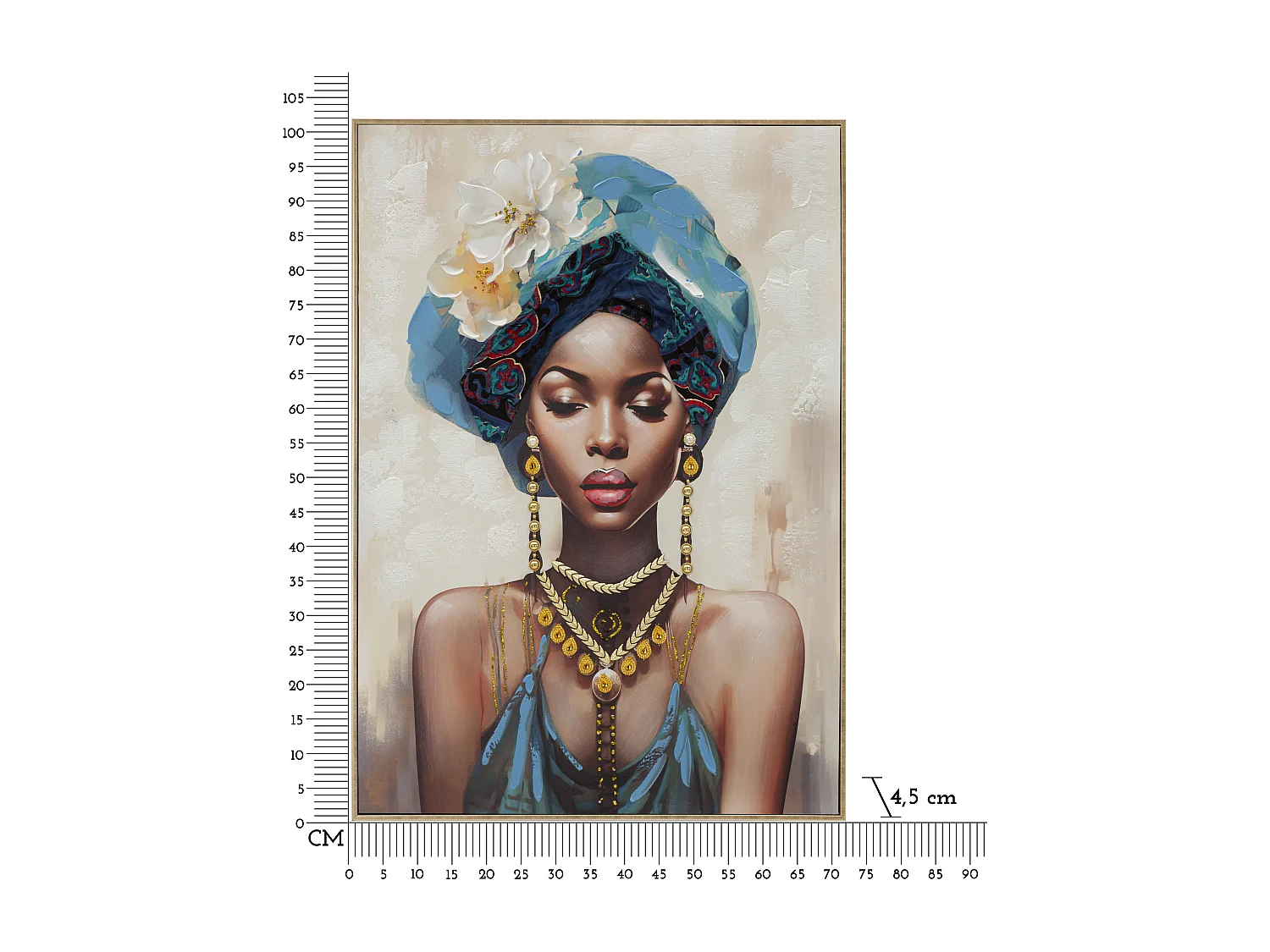 Tableau Déco "Ayda Face" 72x102cm Multicolore