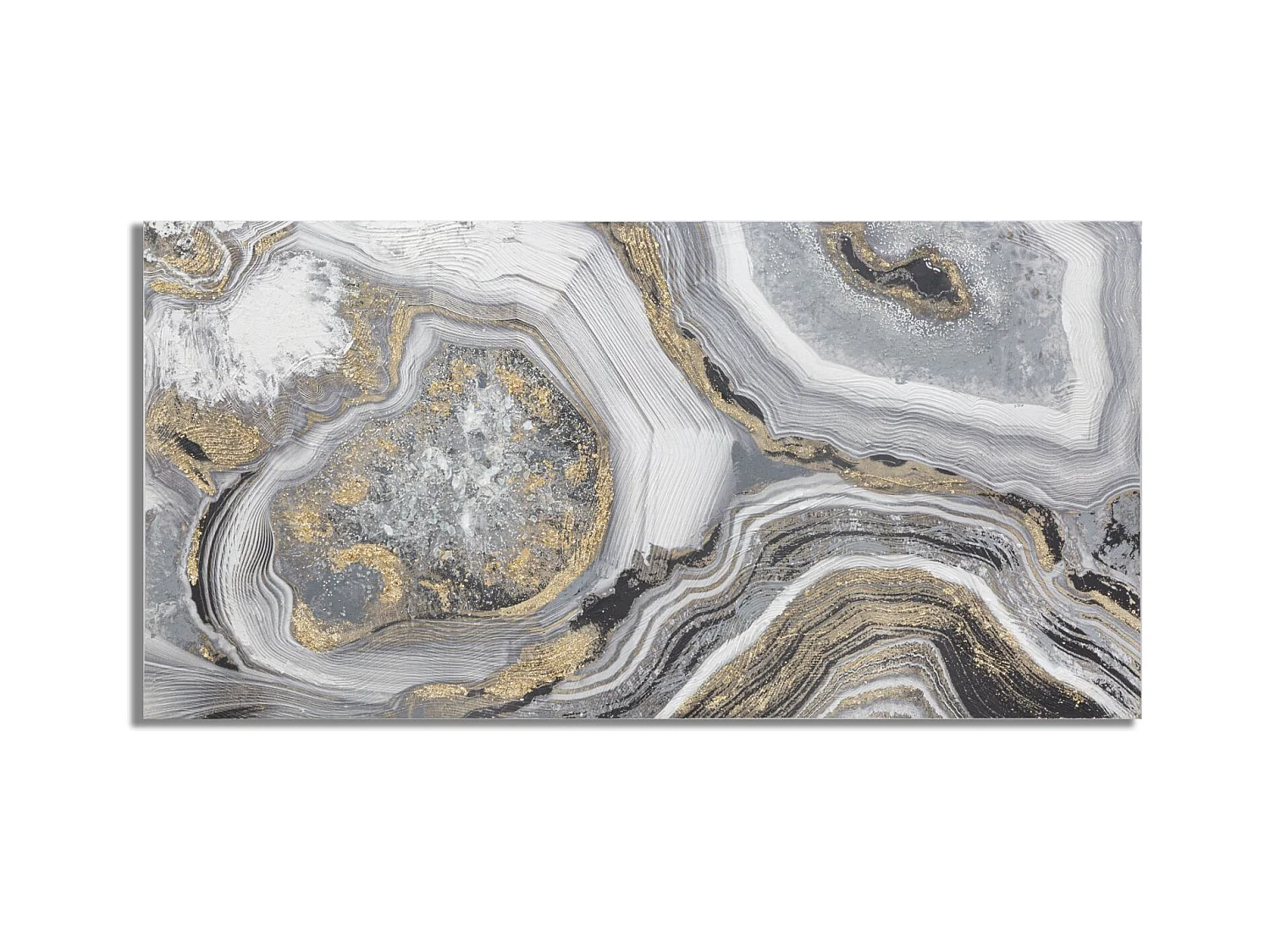 Tableau abstrait multicolore sur toile 120x2,8x60 cm