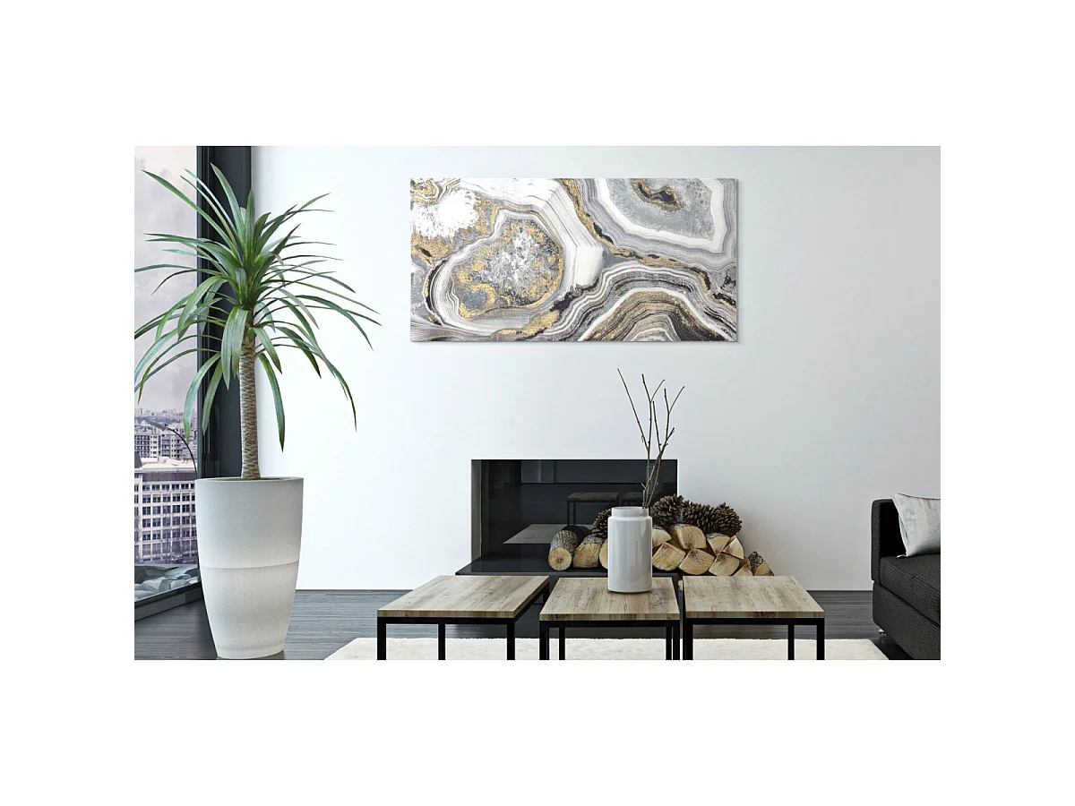 Abstract veelkleurig canvas schilderij 120x2.8x60 cm