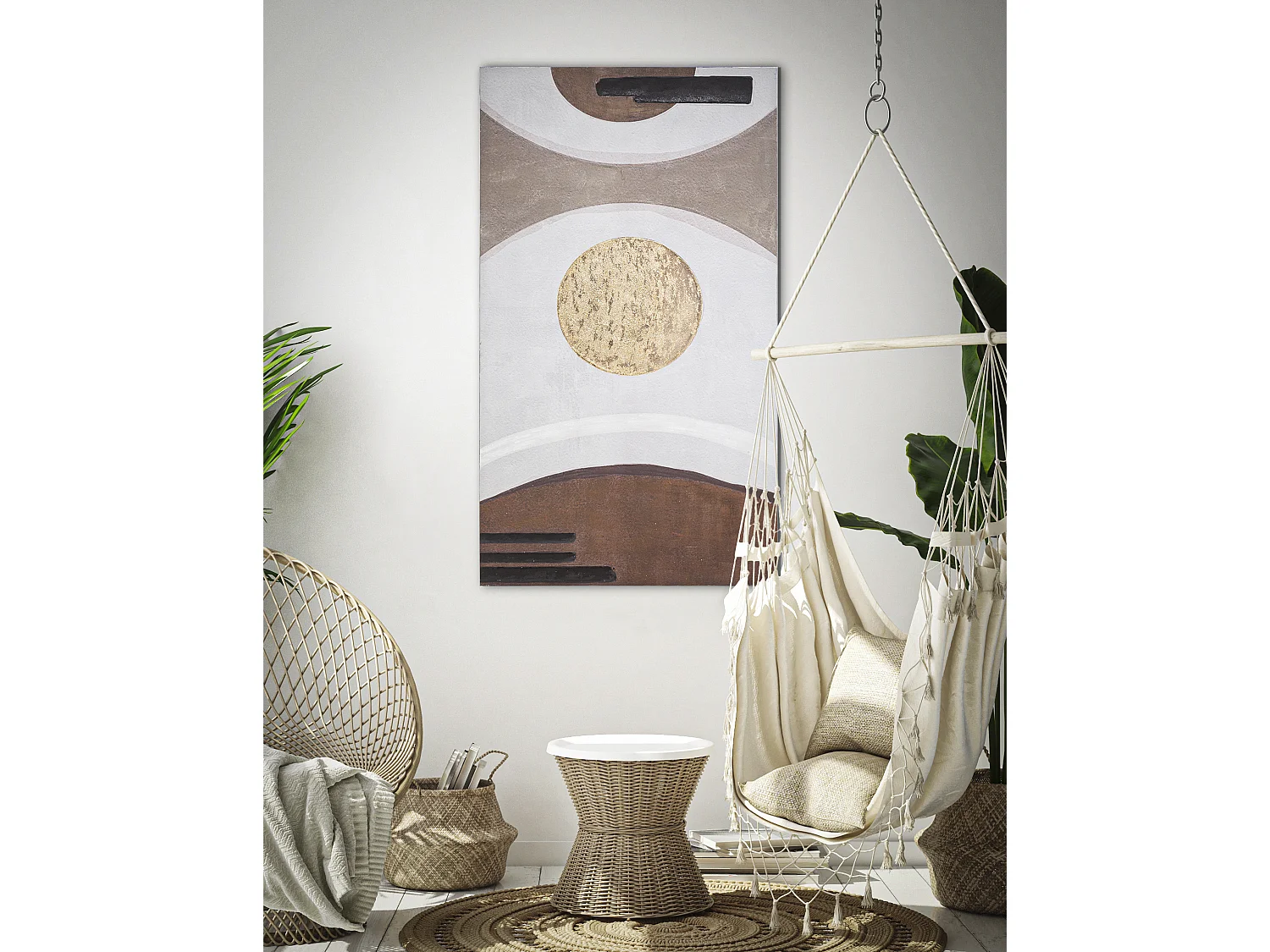 Tableau abstrait multicolore sur toile 180x4,8x100 cm