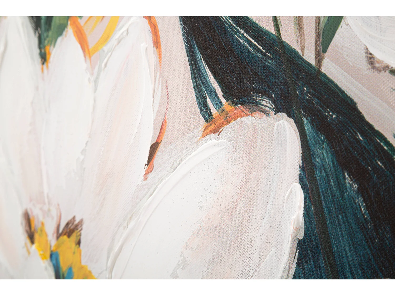 Peinture sur toile multicolore fleurs 120x2,8x60 cm