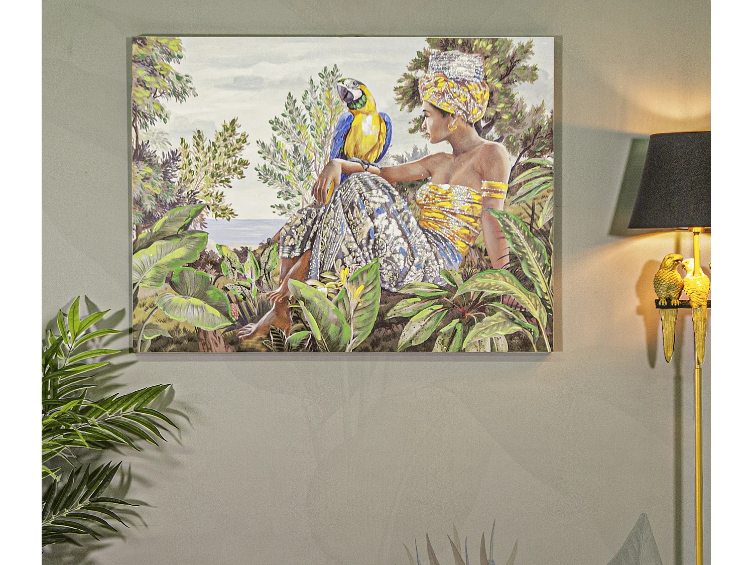 Toile Imprimée Déco "Kenda" 90x120cm Multicolore