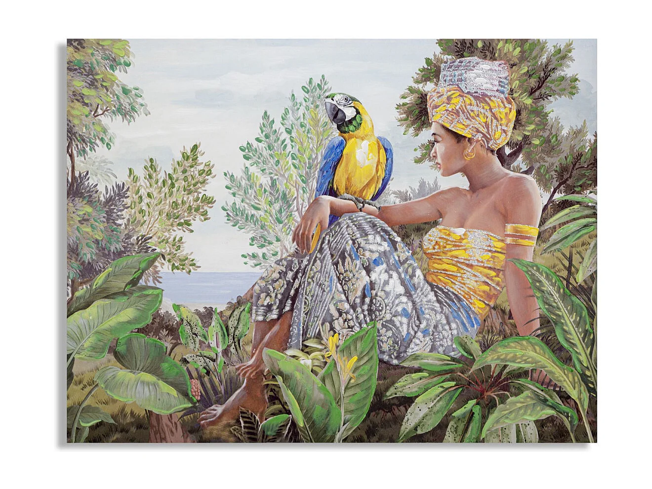 Toile Imprimée Déco "Kenda" 90x120cm Multicolore