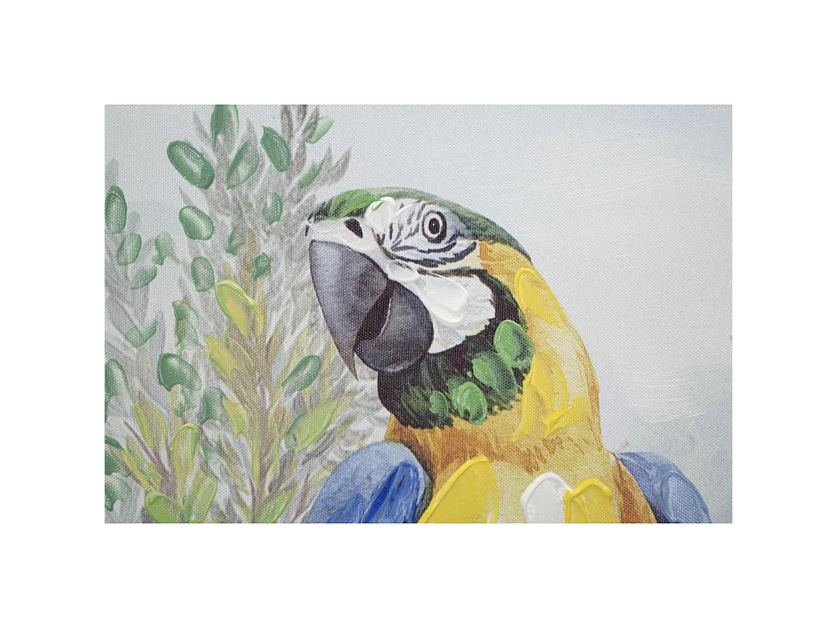 Gemälde auf Leinwand mehrfarbig Frau mit Applikationen 120x3x90 cm