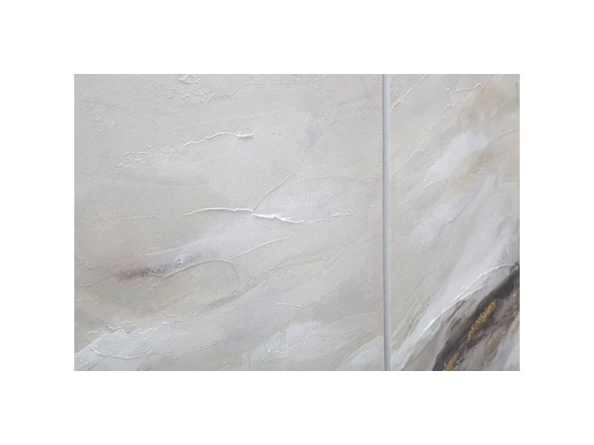 Monty lærredstryksæt, 3-delt, glamourstil, abstrakte malerier med trærammer, samlet størrelse 150 x 2,7 x 80 cm – flerfarvet vægdekoration