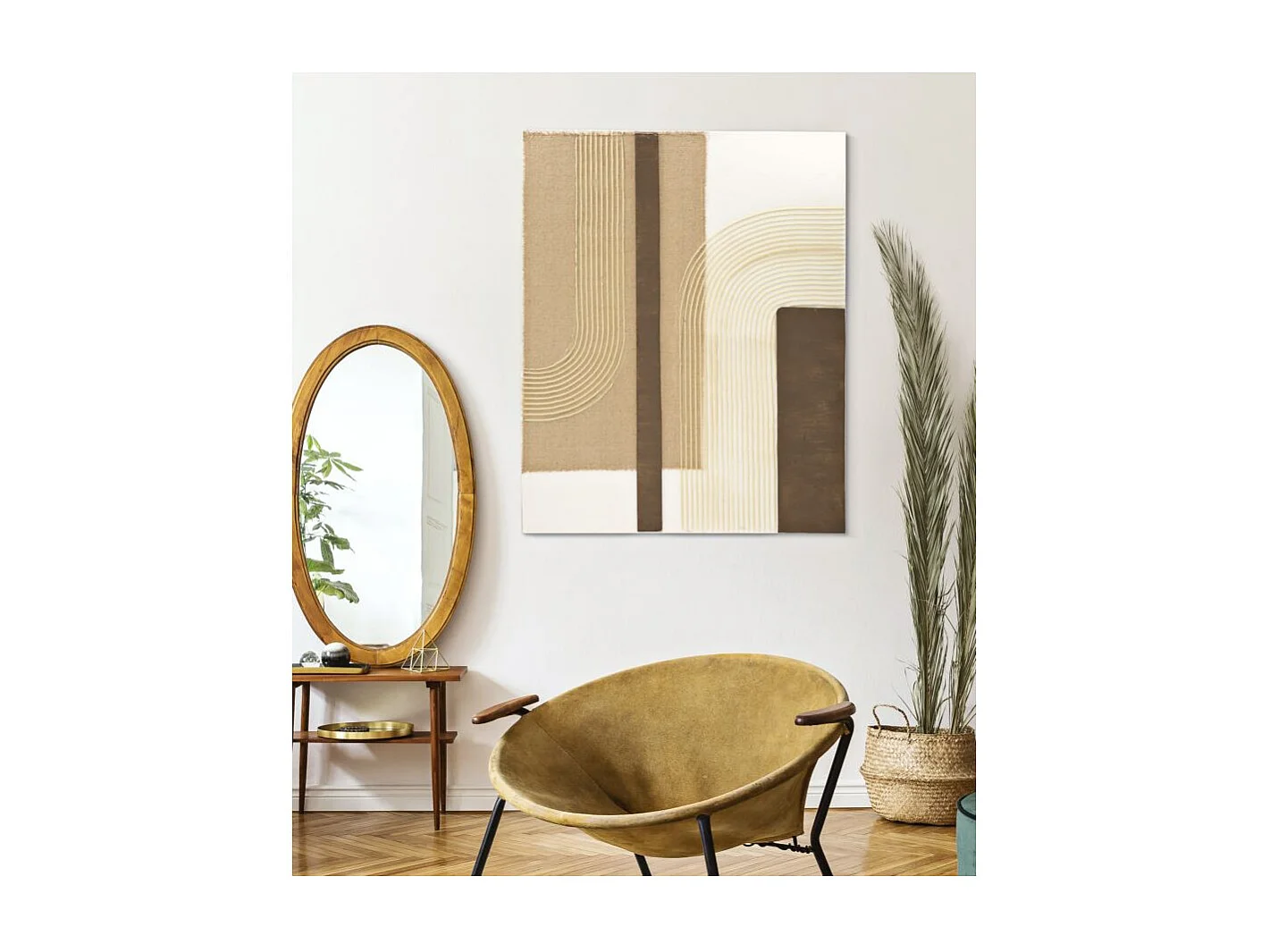 Abstract veelkleurig canvas schilderij 80x2.8x100 cm