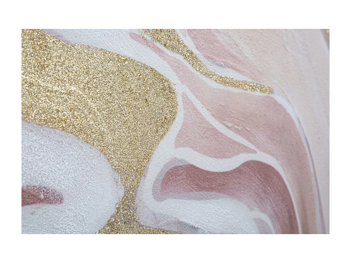 Toile Peinture Déco "Pinkly" 80x80cm Multicolore