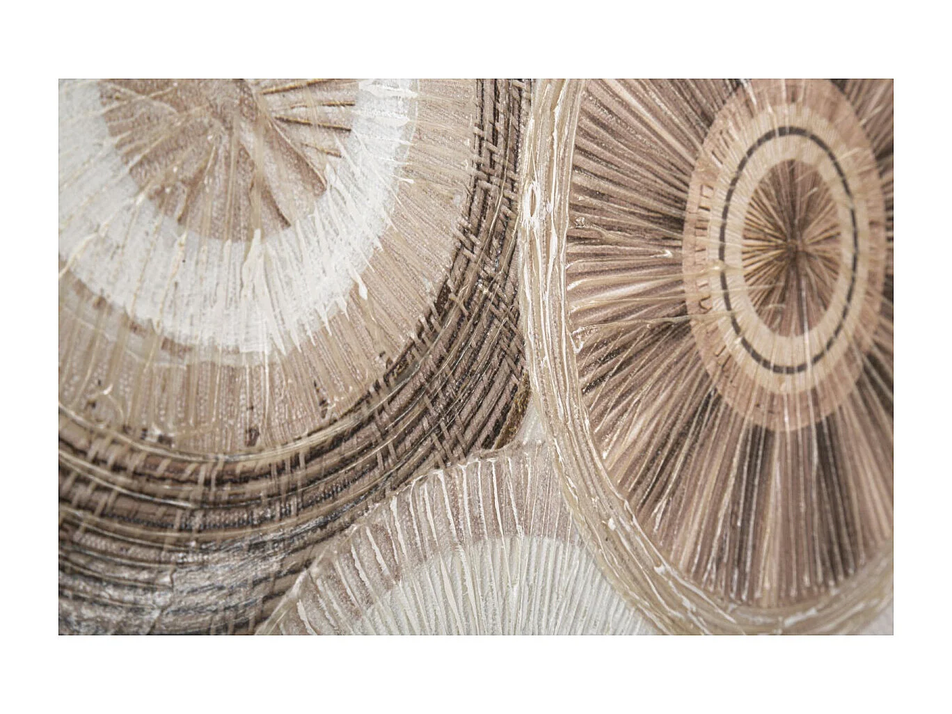 Toile Imprimée Déco "Circlys" 50x100cm Marron