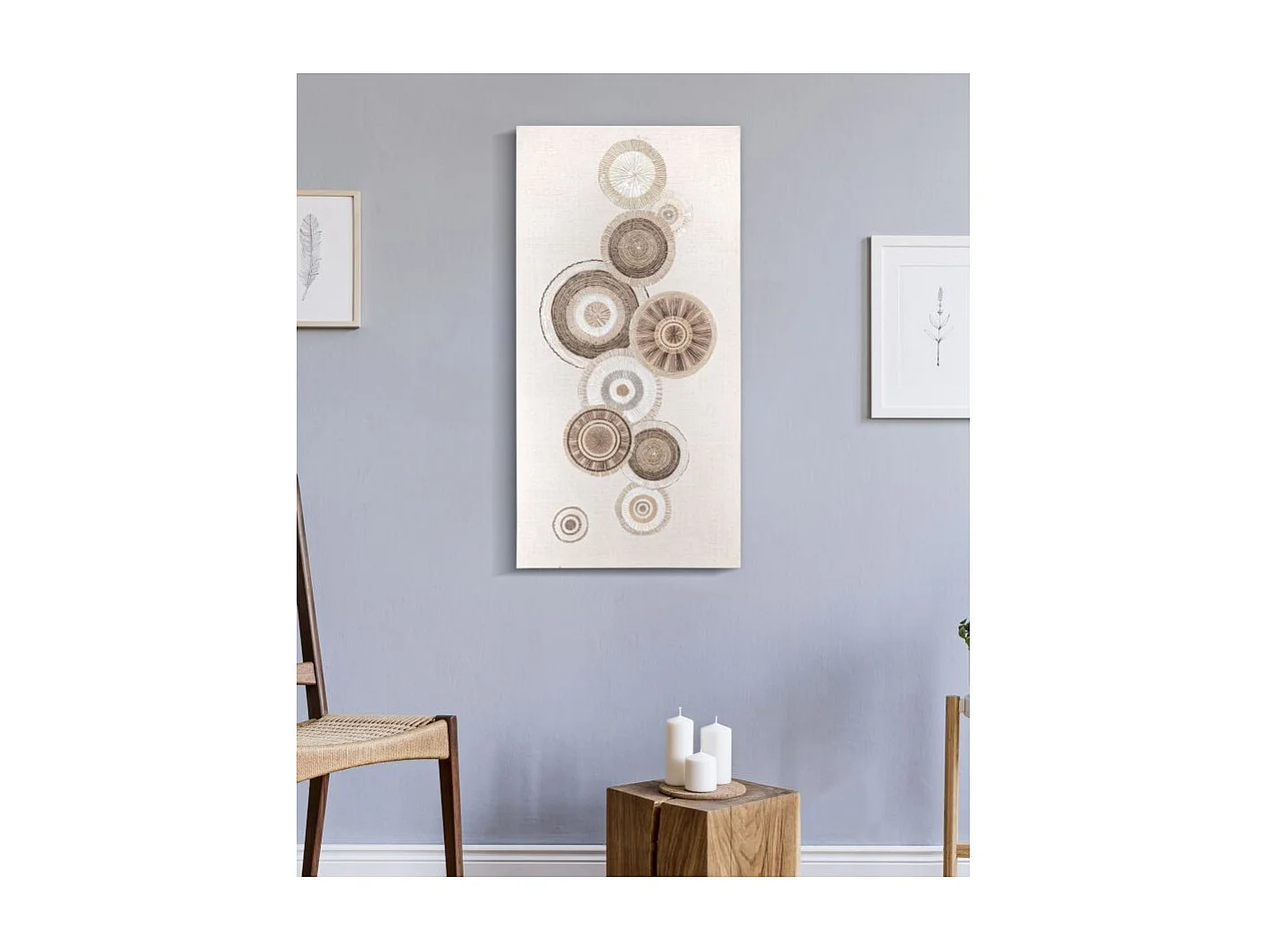 Toile Imprimée Déco "Circlys" 50x100cm Marron