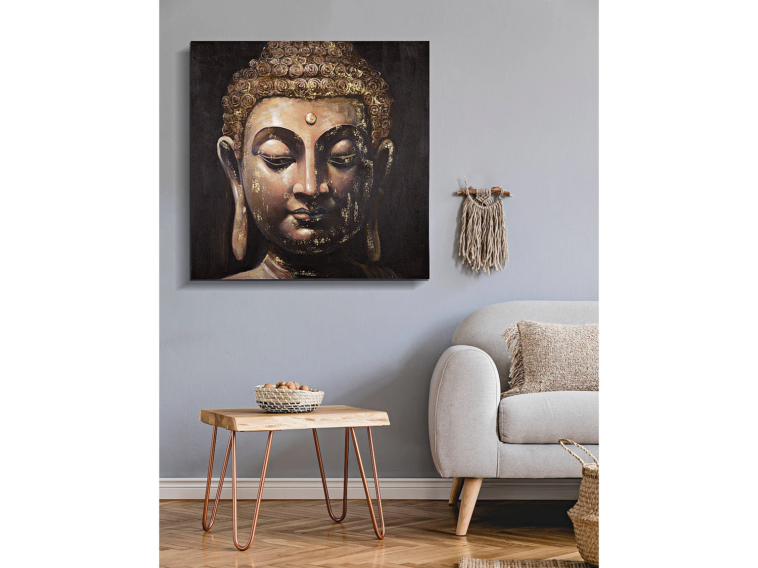 Dipinto su tela multicolore Buddha cm 100x3x100