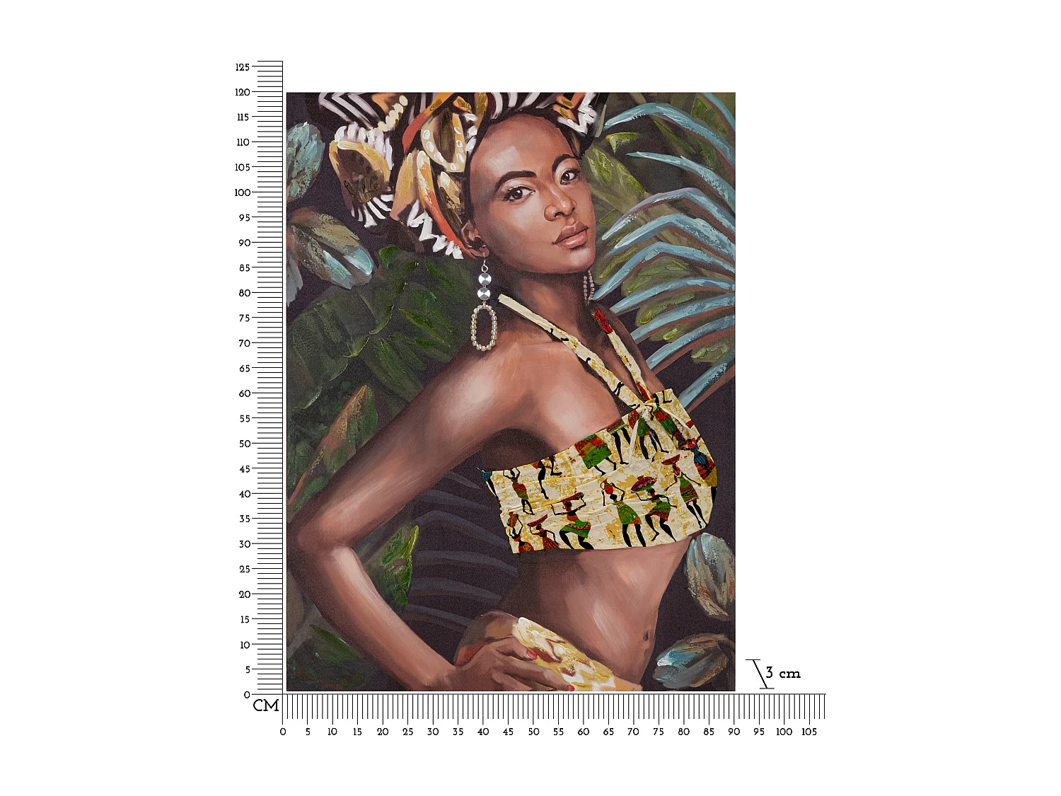 Toile Imprimée Déco "Kelly" 90x120cm Multicolore