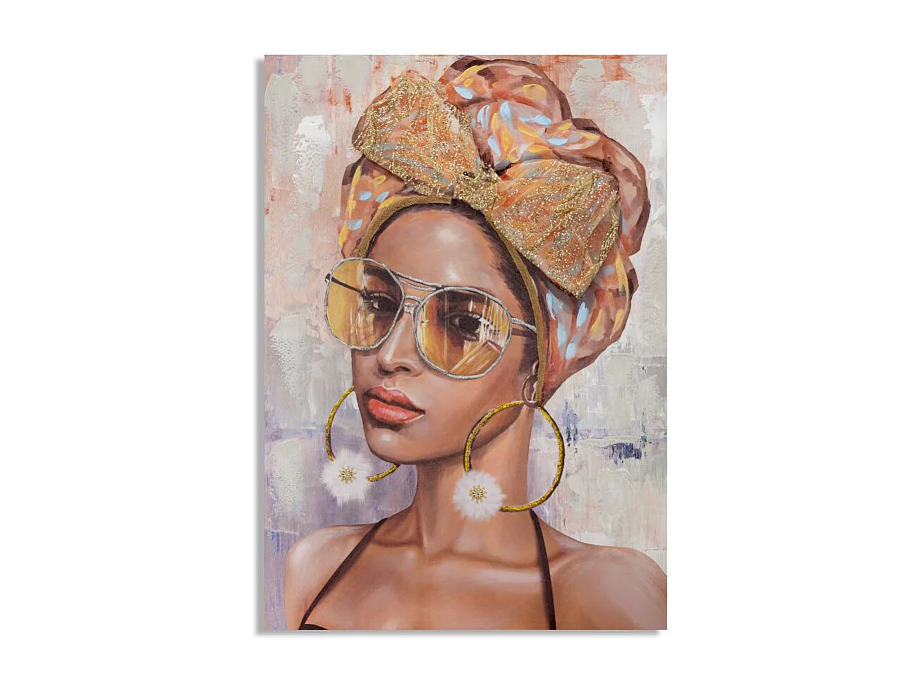 Toile Imprimée Déco "Jennyfer" 70x100cm Multicolore