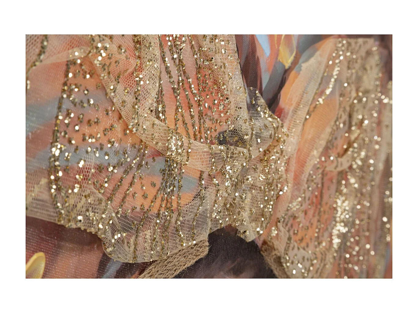 Toile Imprimée Déco "Jennyfer" 70x100cm Multicolore