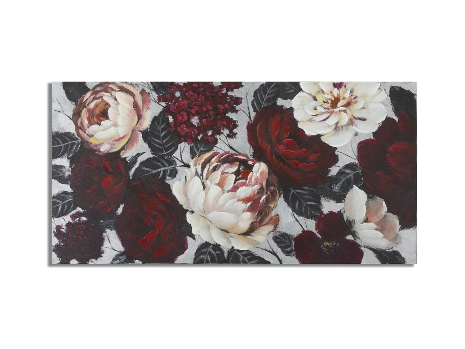 Peinture sur toile multicolore fleurs 150x3,8x76 cm