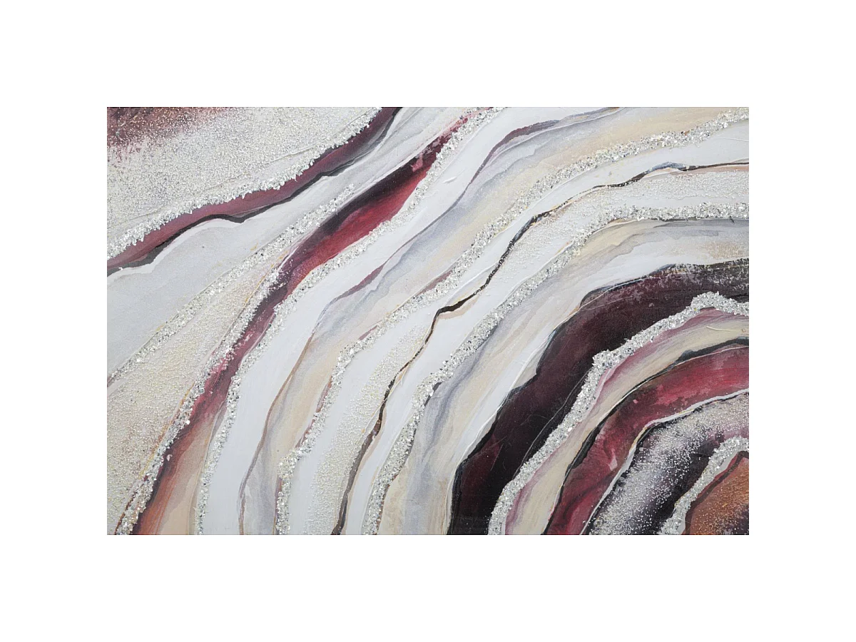Abstract veelkleurig canvas schilderij 80x2.8x80 cm