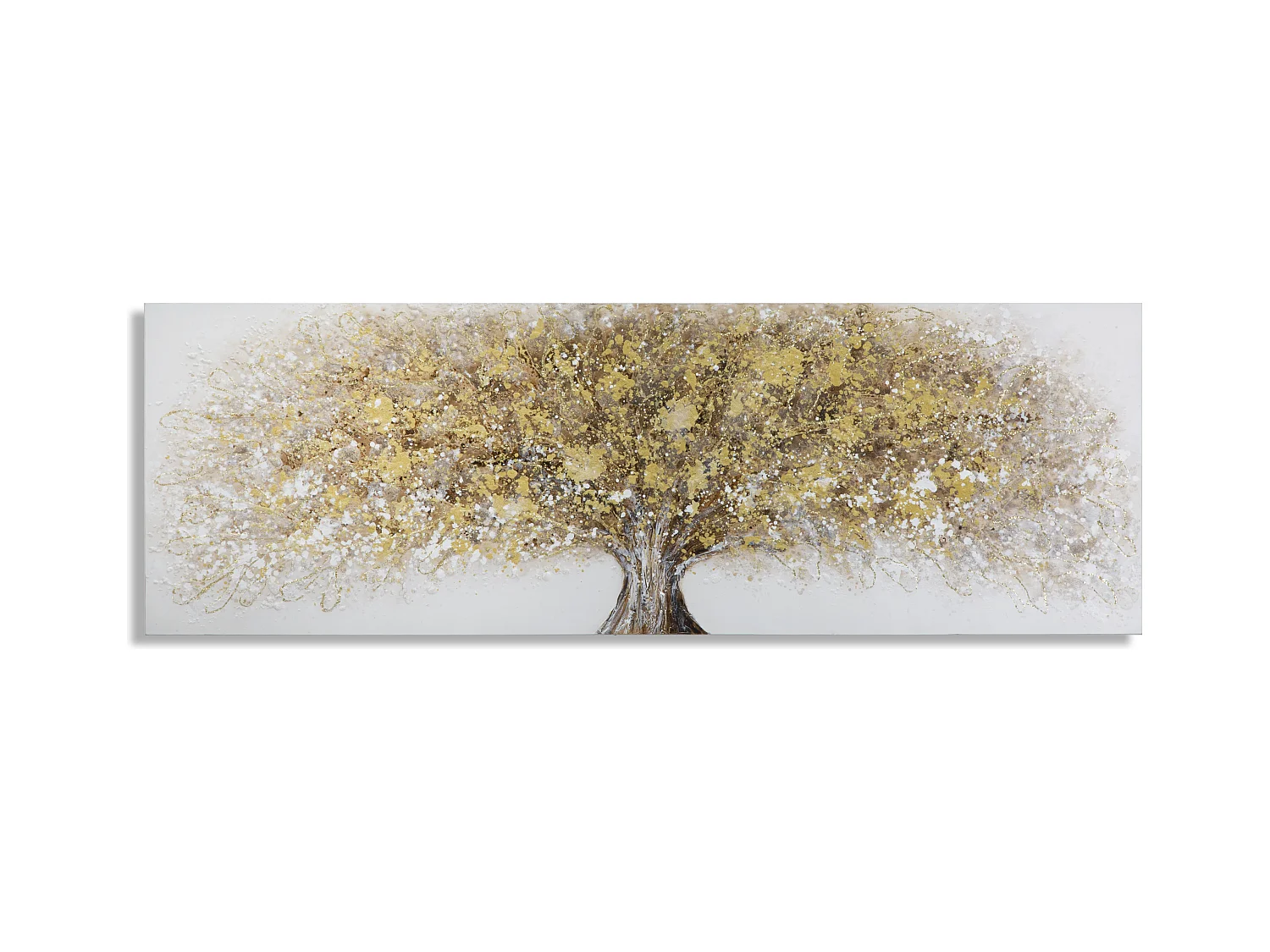 Tableau arbre jaune sur toile 180x3,8x60 cm