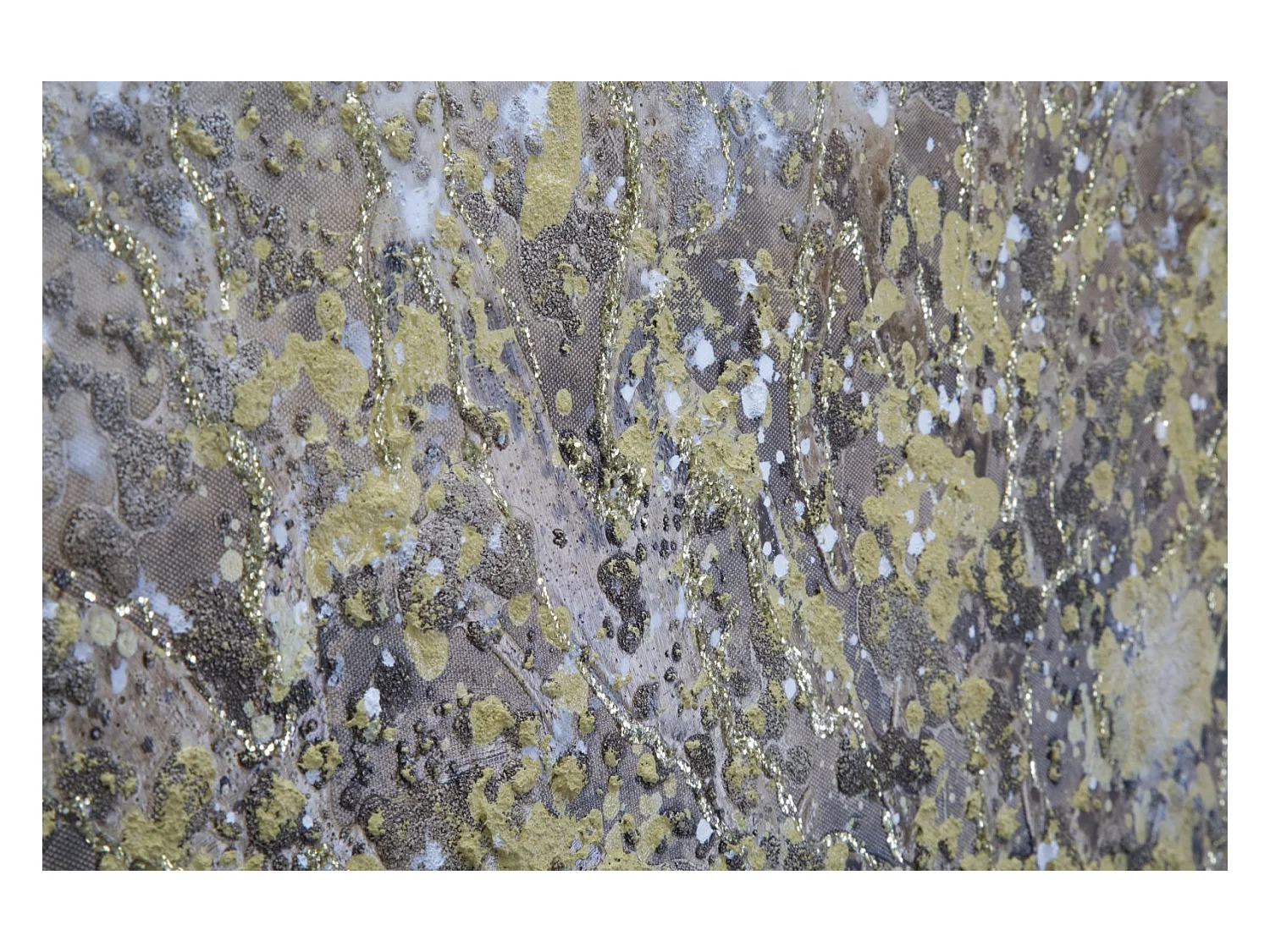 Dipinto su tela albero giallo cm 180x3,8x60