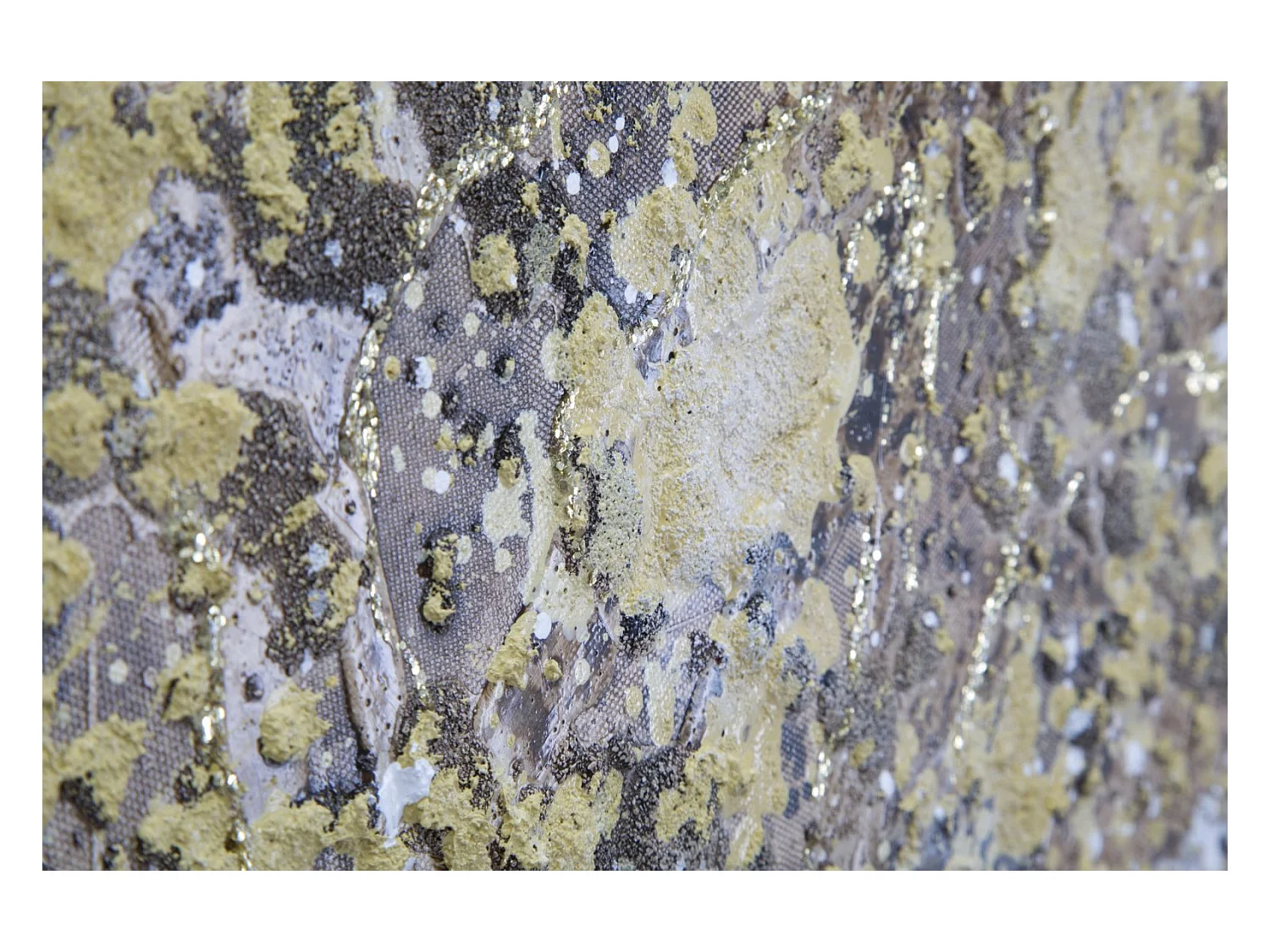 Dipinto su tela albero giallo cm 180x3,8x60