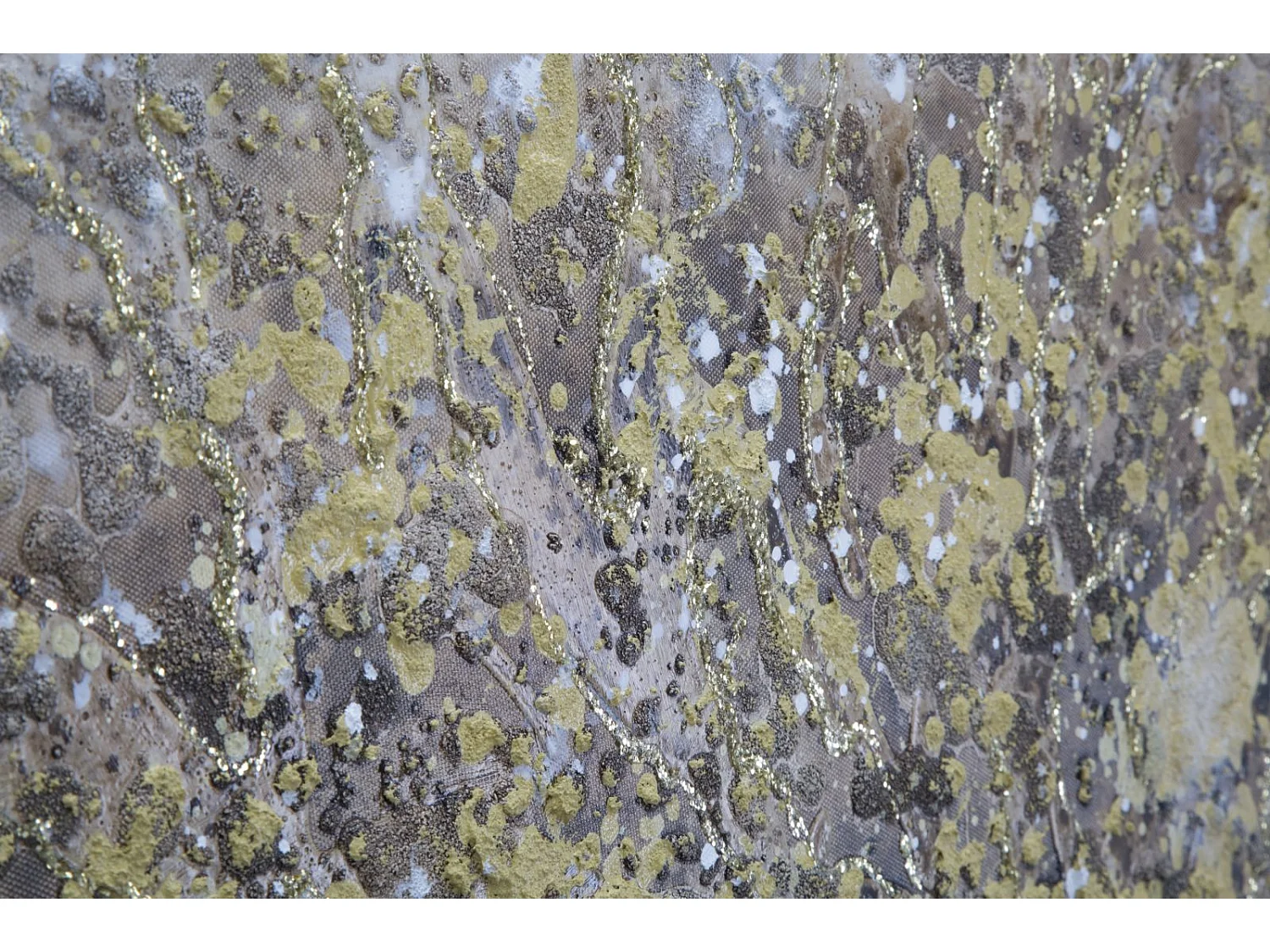 Dipinto su tela albero giallo cm 180x3,8x60