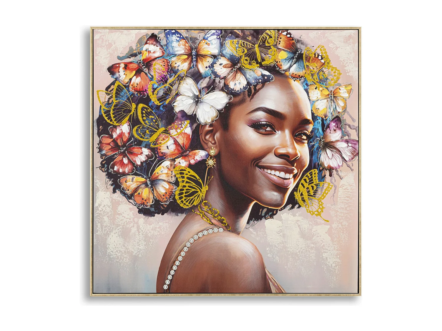 Tableau Déco "Metara" 82x82cm Multicolore