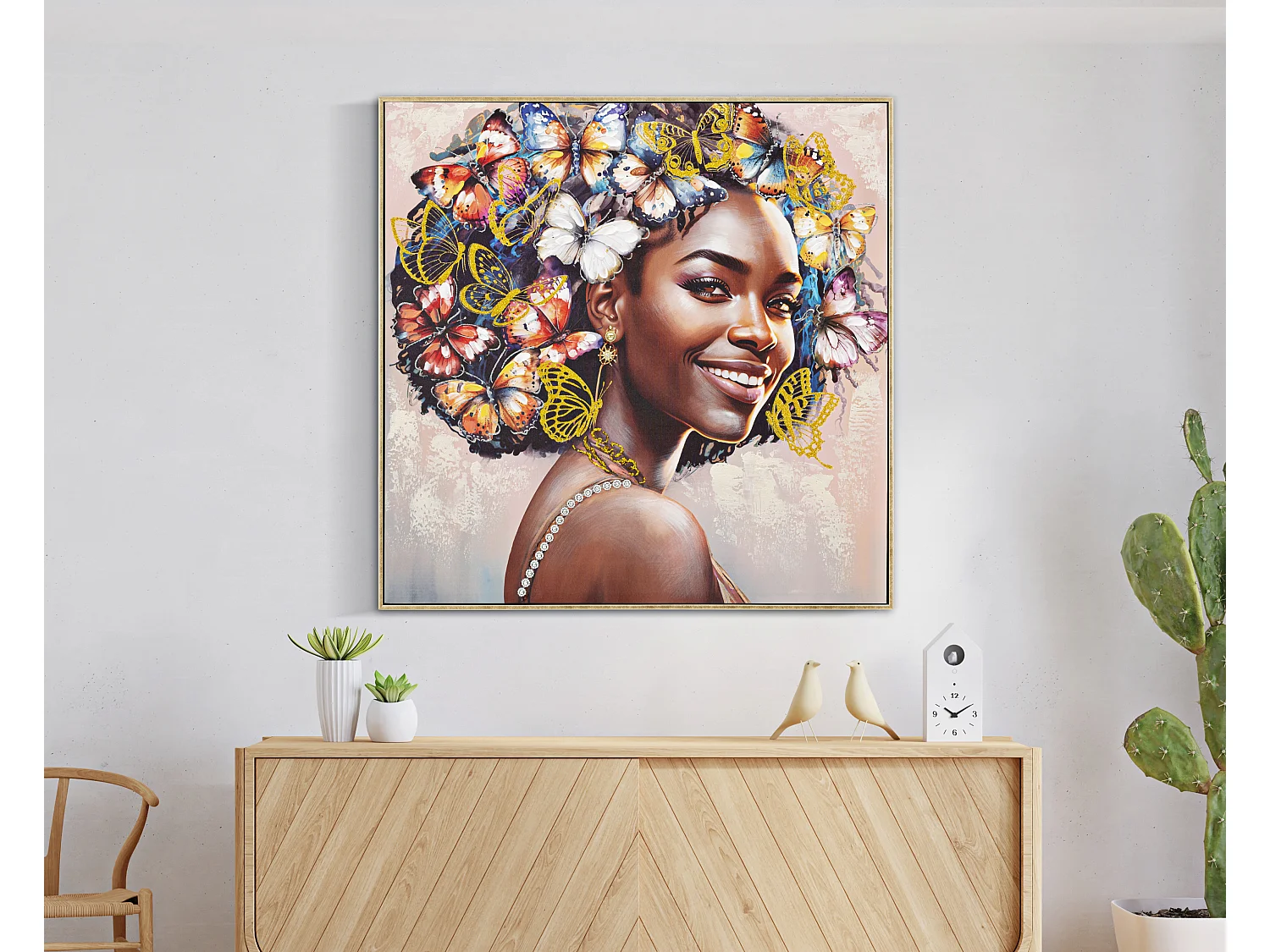 Tableau Déco "Metara" 82x82cm Multicolore