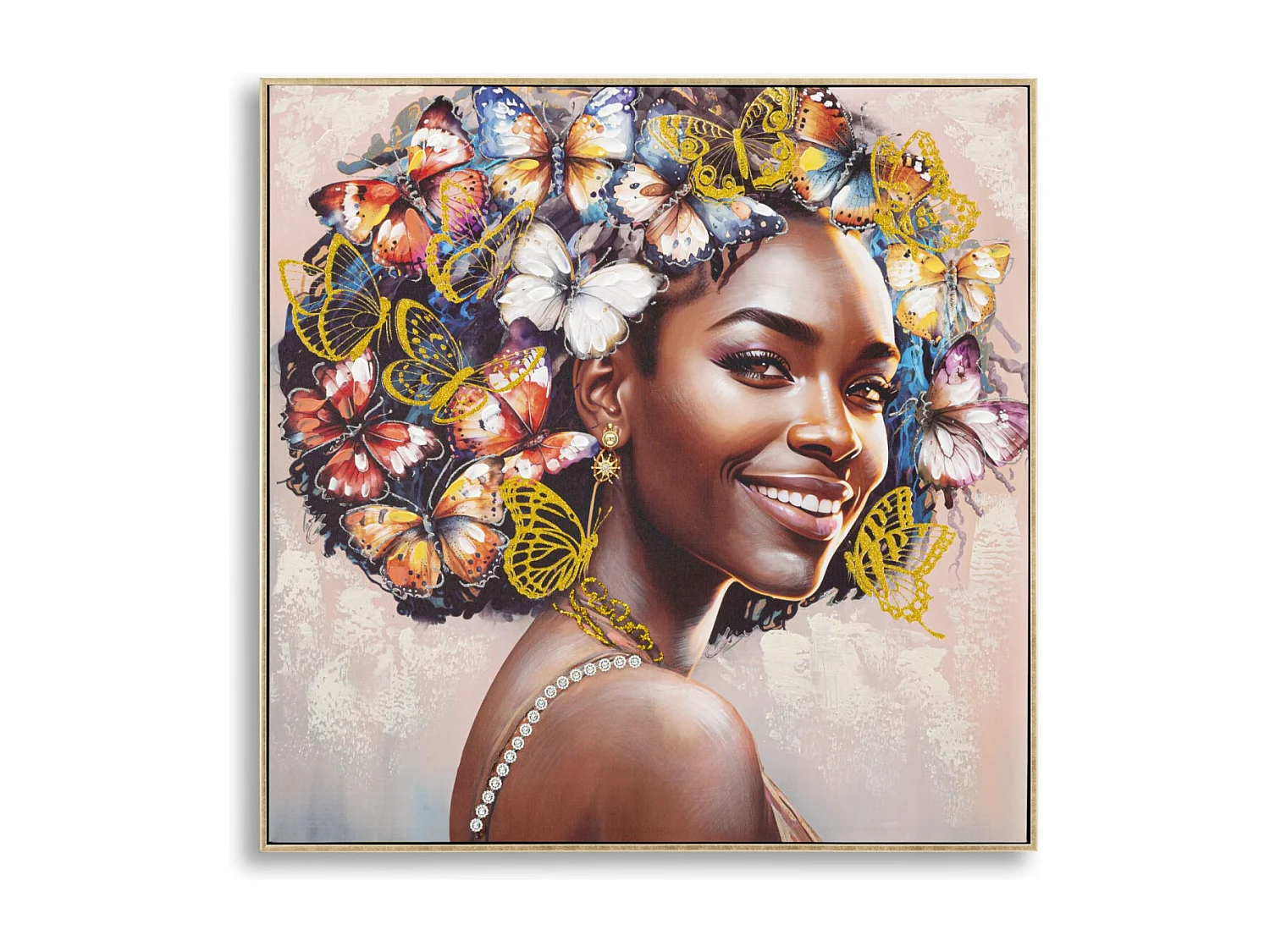 Tableau Déco "Metara" 82x82cm Multicolore