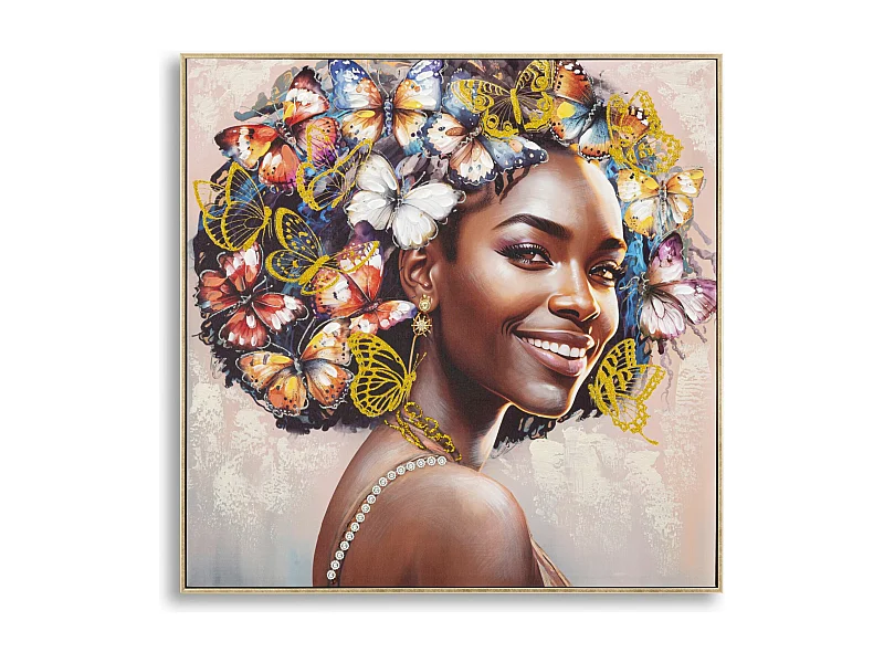 Tableau Déco "Metara" 82x82cm Multicolore