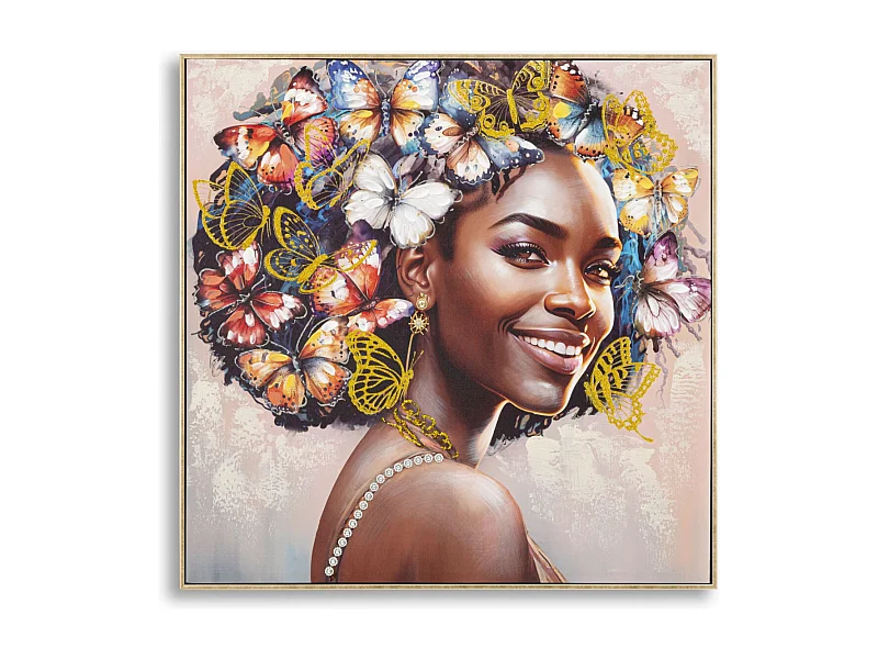 Tableau Déco "Metara" 82x82cm Multicolore